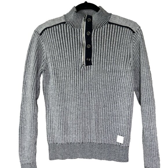 Vintage Guess Y2K Small Acid Wash Ribbed Knit Sweater Retro Grunge Streetwear - Picture 2 of 9